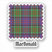 Clan MacDonald de Clanranald Tartan Sticker (Devant)
