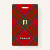 Clan MacDonald de Keppoch Badge Tartan (Devant)