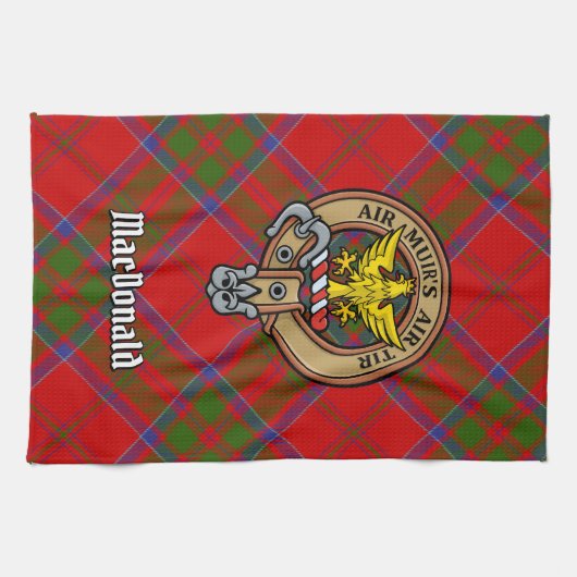 Clan MacDonald de Keppoch Crest Serviette de cuisi (Horizontal)