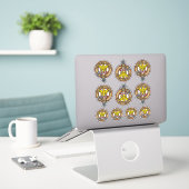 Clan MacDonald de Keppoch Crest Sticker Set (Ordinateur portable sur le bureau)