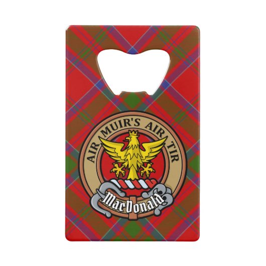 Clan MacDonald de Keppoch Crest sur Tartan (Devant)