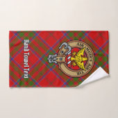 Clan MacDonald de Keppoch Crest sur Tartan (Serviette à main)