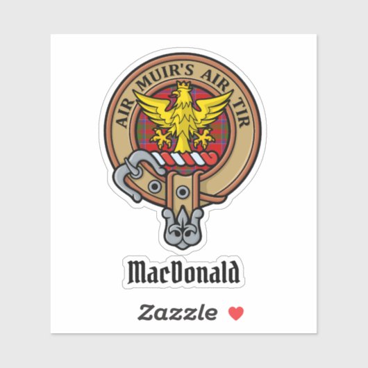Clan MacDonald de Keppoch Sticker Crest (Feuille)
