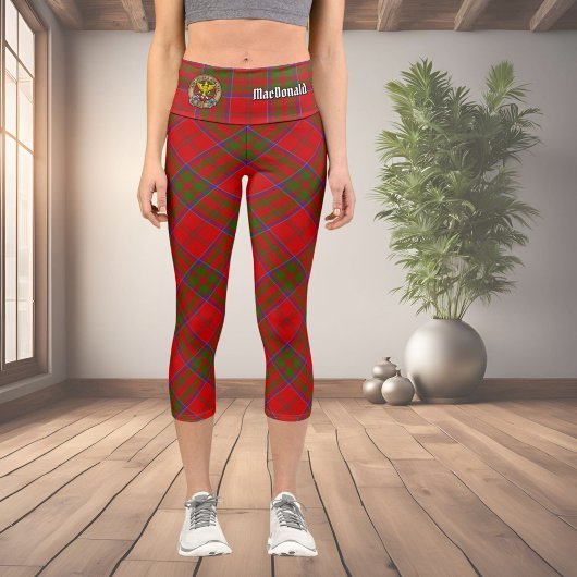 Clan MacDonald de Keppoch Tartan Capri Leggings