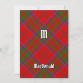 Clan MacDonald de Keppoch Tartan Invitation (Devant)