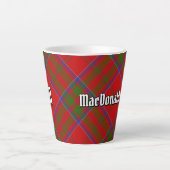 Clan MacDonald de Keppoch Tartan Latte Mug (Devant)