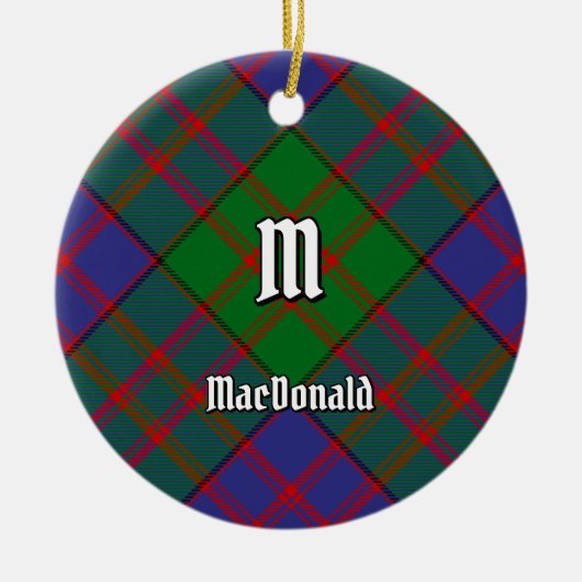 Clan MacDonald Tartan Ceramic Ornament (Voorkant)