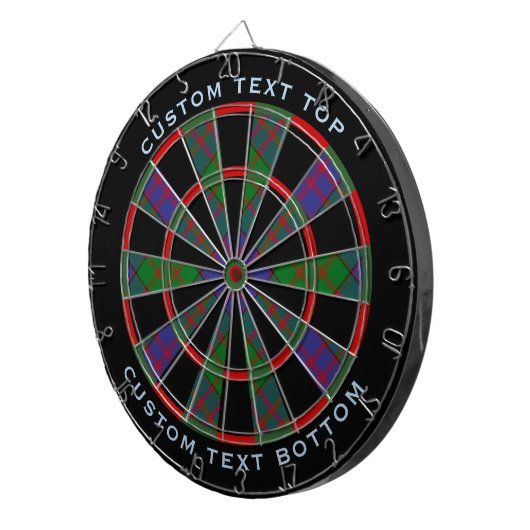 Clan MacDonald Tartan Dart Board Dartbord (Voorkant Rechts)