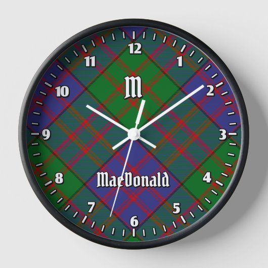 Clan MacDonald Tartan Grande horloge (Recto)