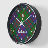 Clan MacDonald Tartan Grande horloge (Angle)