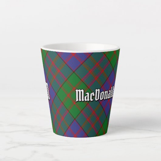 Clan MacDonald Tartan Latte Mok (Voorkant)