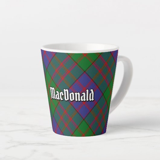 Clan MacDonald Tartan Latte Mug (Angle droit)
