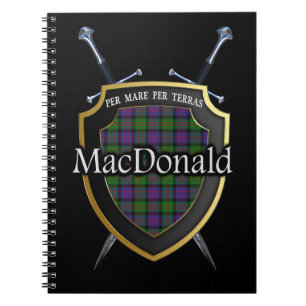Clan MacDonald Tartan Shield & Swords Notitieboek