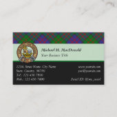 Clan MacDonald Tartan Visitekaartje (Voorkant)