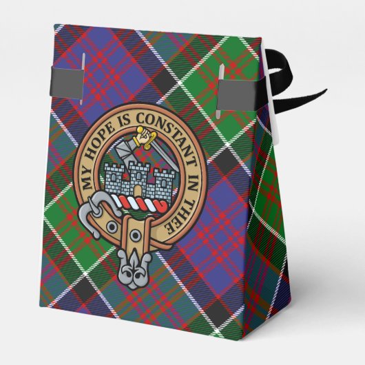 Clan MacDonald van Clanranald Crest over Tartan Bedankdoosjes (Achterkant)