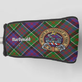 Clan MacDonald van Clanranald Crest over Tartan Golfheadcover (Voorkant)