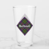 Clan MacDonald van Clanranald Tartan Glass Glas (Achterkant)
