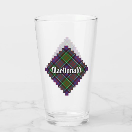 Clan MacDonald van Clanranald Tartan Glass Glas (Achterkant)