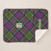 Clan MacDonald van Clanranald Tartan Sherpa Blanke Sherpa Deken (Voorkant (horizontaal))