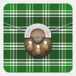 Clan MacDonald van de eilandengroep Tartan Sporran Vierkante Sticker