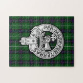 Clan MacDonald van de Isles Crest & Tartan Legpuzzel (Horizontaal)