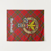 Clan MacDonald van Keppoch Crest over Tartan Wandkleed (Voorkant (horizontaal))