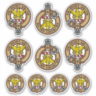 Clan MacDonald van Keppoch Crest Sticker Set