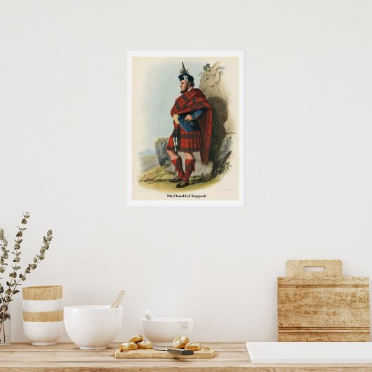 Clan MacDonald van Keppoch Poster (Keuken)