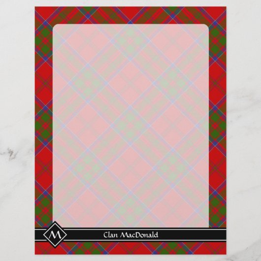 Clan MacDonald van Keppoch Tartan Flyer (Voorkant)