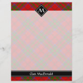 Clan MacDonald van Keppoch Tartan Flyer (Achterkant)