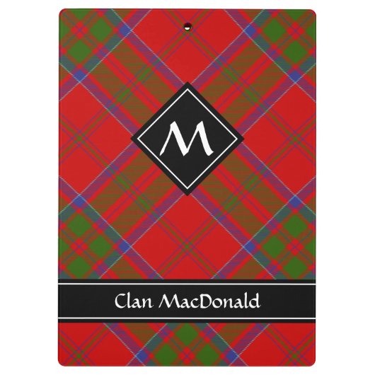 Clan MacDonald van Keppoch Tartan Klembord (Achterkant)