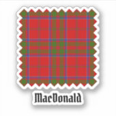 Clan MacDonald van Keppoch Tartan Sticker (Voorkant)