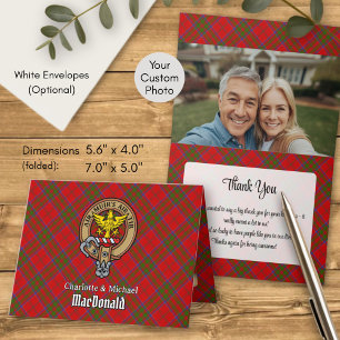 Clan MacDonald van Keppoch Wapen over Tartan