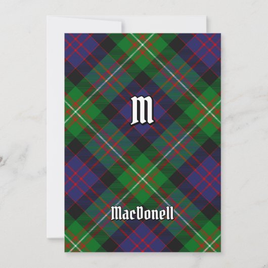 Clan MacDonell of Glengarry Tartan Kaart (Voorkant)