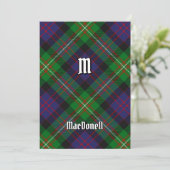 Clan MacDonell of Glengarry Tartan Kaart (Staand voorkant)