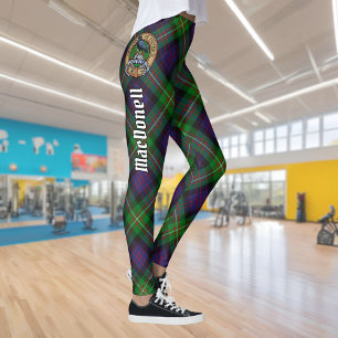 Clan MacDonell van Glengarry Wapen boven Tartan Leggings