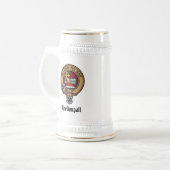 Clan MacDougall Crest over Tartan Bierpul (Voorkant links)