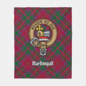 Clan MacDougall Crest over Tartan Fleece Deken (Voorkant)
