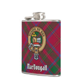 Clan MacDougall Crest over Tartan Heupfles (Links)