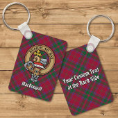 Clan MacDougall Crest over Tartan Sleutelhanger