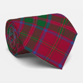 Clan MacDougall Crest over Tartan Stropdas (Opgerold)