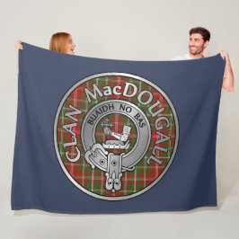 Clan MacDougall Crest & Tartan Fleece Deken