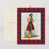 Clan MacDougall Illustratie Tartan Lijst Briefkaart (Voorkant / Achterkant)