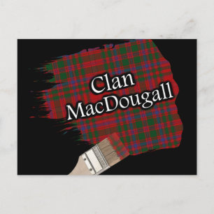 Clan MacDougall Schotse Tartan verfborstel Briefkaart