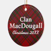 Clan MacDougall Scottish Tartan Keramisch Ornament (Links)