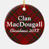 Clan MacDougall Scottish Tartan Keramisch Ornament (Achterkant)