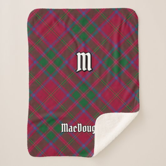 Clan MacDougall Tartan Sherpa Deken (Voorkant)