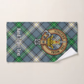 Clan MacDowall Crest over Tartan Bad Handdoek (Handdoek)
