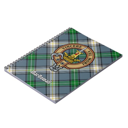 Clan MacDowall Crest over Tartan Notitieboek (Linkerzijde)