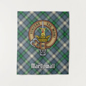 Clan MacDowall Crest over Tartan Wandkleed (Voorkant)